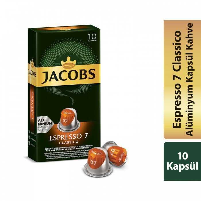 Jacobs Capsule Espresso 7 Classic Alüminyum Kapsül (10'lu) (Web Özel Fiyat)