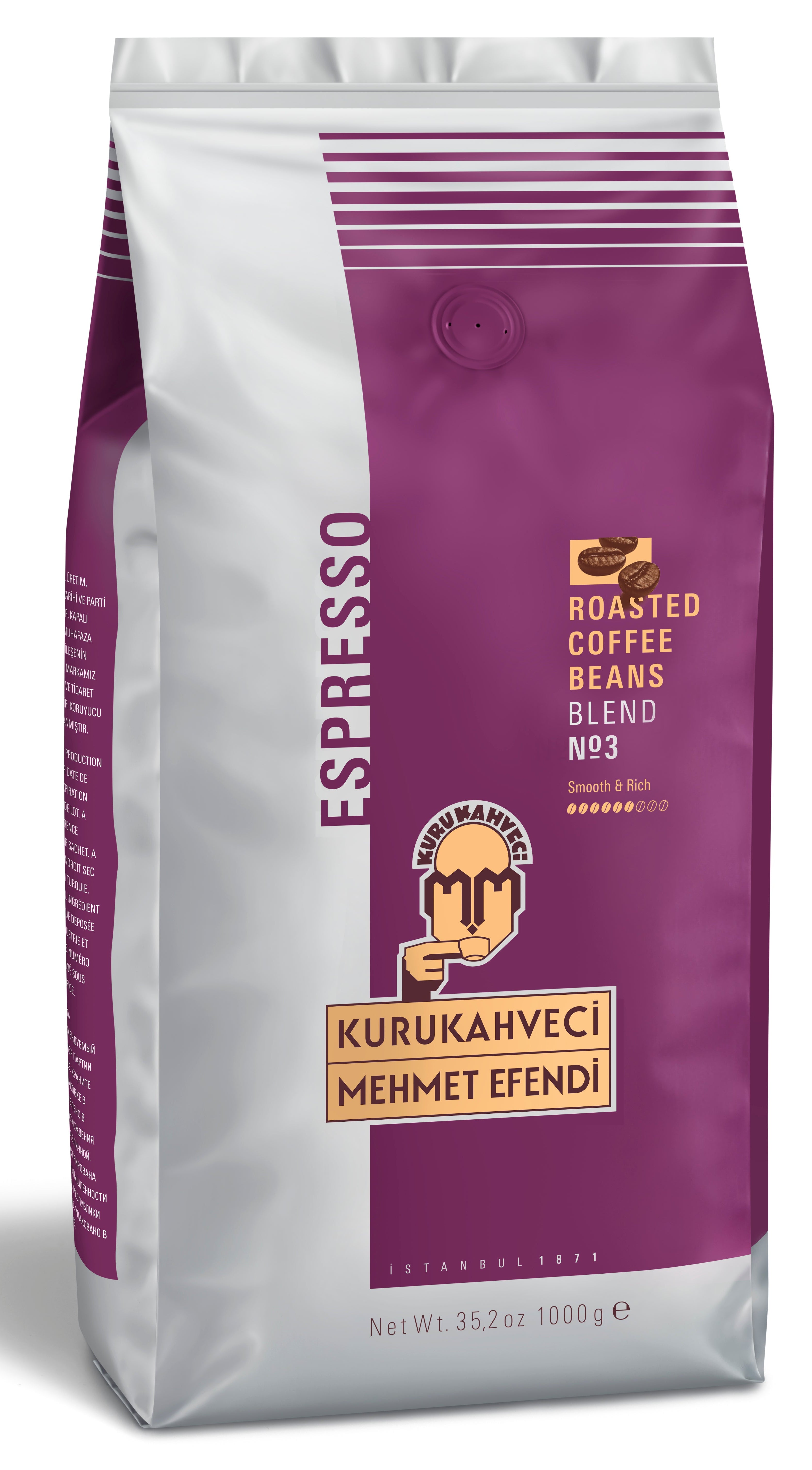 Mehmet Efendi Espresso No.3 Çekirdek Kahve 1000 gr