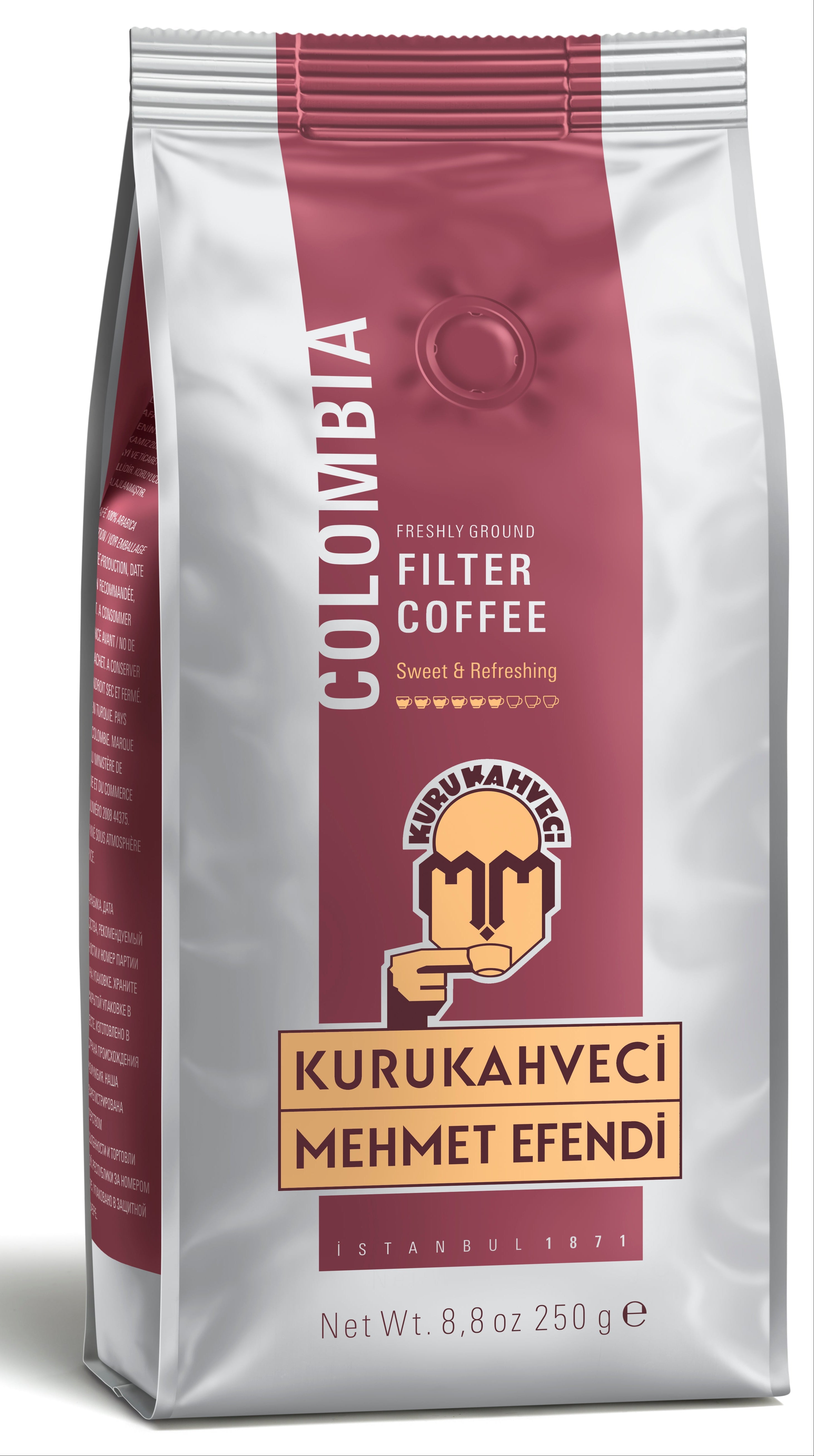 MEHMET EFENDİ COLOMBIAN FİLTRE KAHVE ÖĞÜTÜLMÜŞ 250 GR