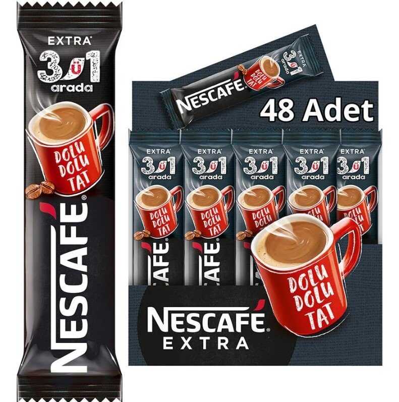 Nescafe 3 ü 1 arada Extra Yoğun Kahve 48 Li