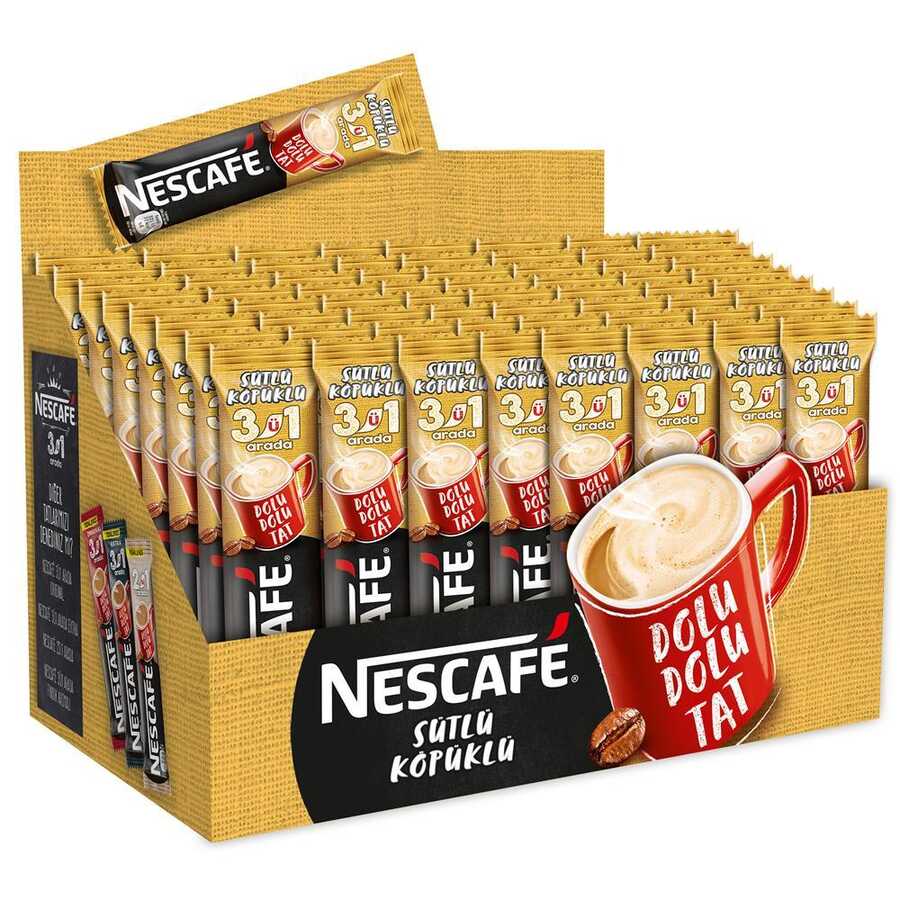 Nescafe 3'ü 1 Arada Sütlü Köpüklü 72'lı