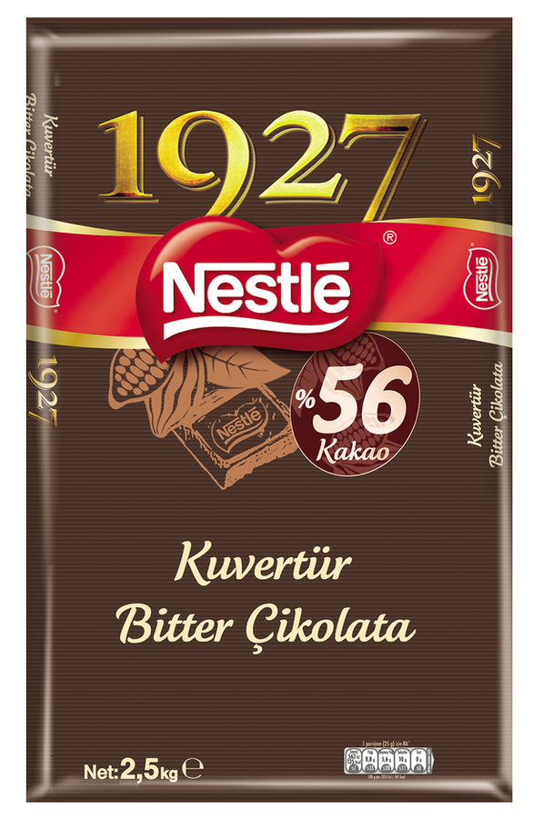 Nestlé 1927 Kuvertür Bitter %55 Kakao Çikolata 2.5kg